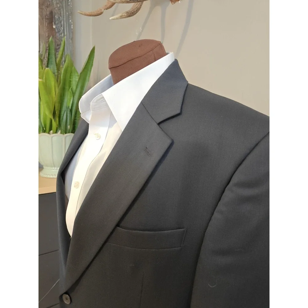 Jos A Bank Mens Wool Blazer Sports Coat 41R Midnight Blue 2 Button A802